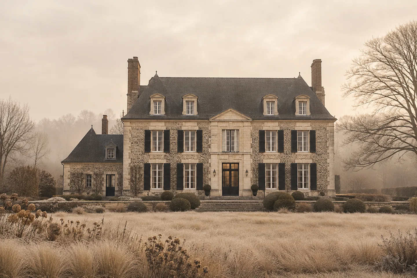 La maison au milieu des arbres